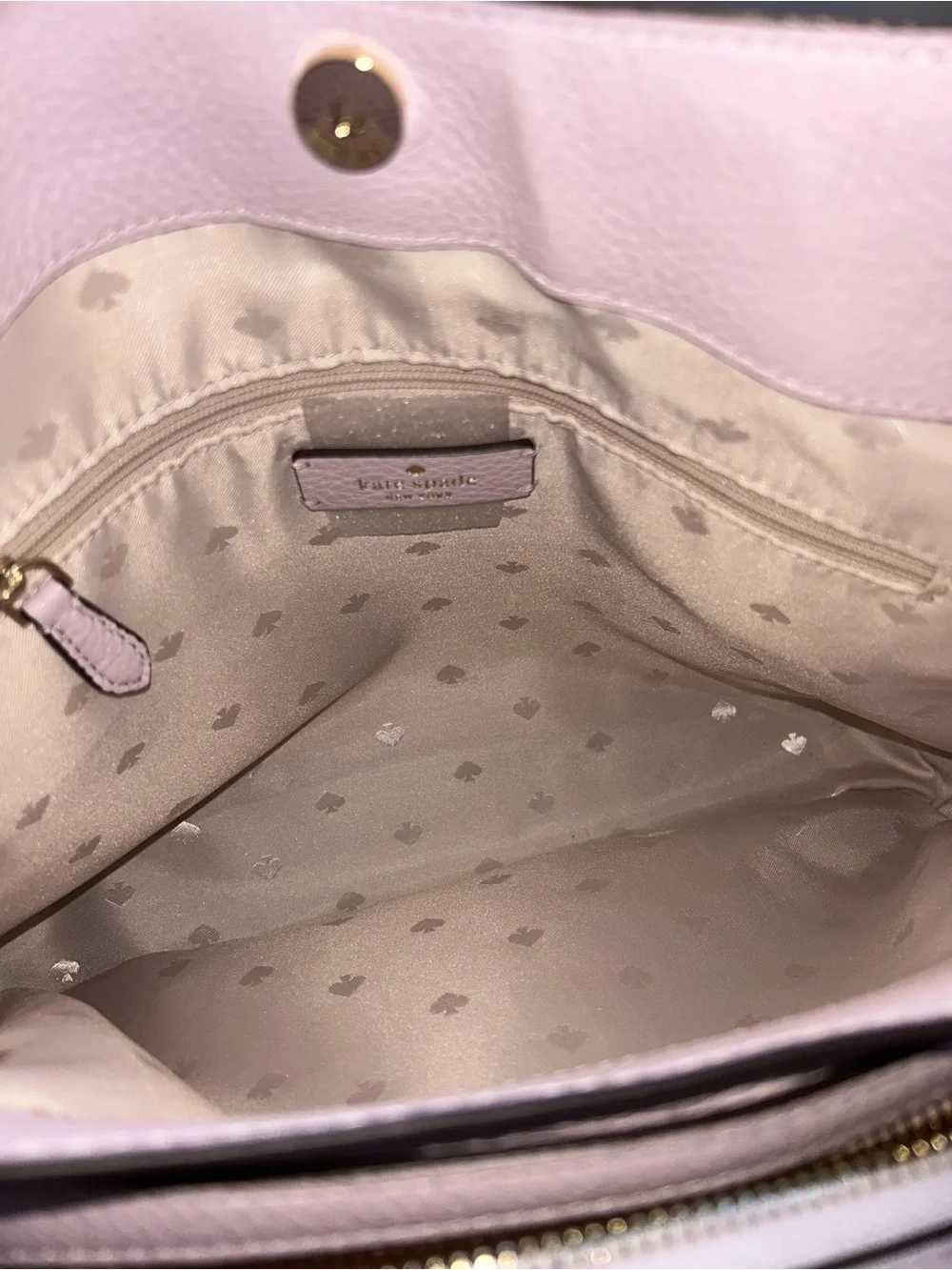 kate spade Leila pebbled leather shoulder bag with matching wallet in baby pink